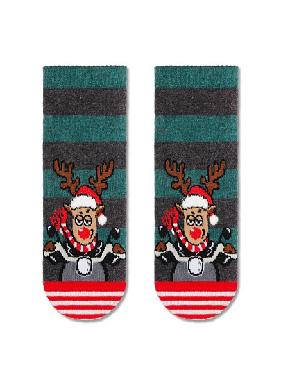 Носки для женщин, носки, хлопок, Conte, New year, 375, темно-бирюзовые, р. 23-25, 18С-72СП