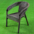 Мебель садовая Торонто, черная, стол, 55х55х56 см, 2 кресла, 100 кг, кресло - 61х62х71 см, C010052 - фото 4