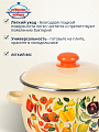 Кастрюля эмалированная сталь, 4 л, крышка сталь, сферический, Сибирские товары, Перцы, 1MC201P, индукция - фото 5