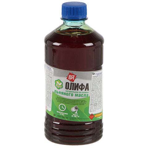 Олифа натуральная льняная ВИТ, 0,5 л