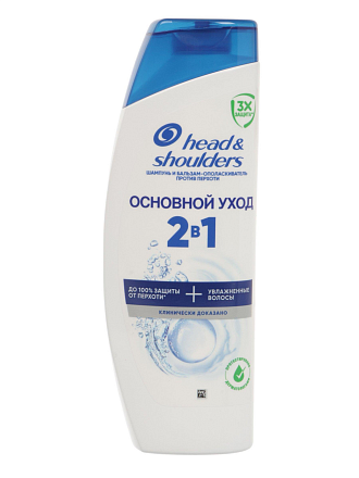 Шампунь бальзам-ополаскиватель Head &amp;amp; Shoulders, 2в1 Основной уход, против перхоти, 360 мл