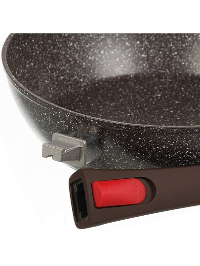 Сковорода алюминий, 26 см, антипригарное покрытие, Moulin villa, Brownstone, съемная ручка, индукция, BST-26-DI-DH