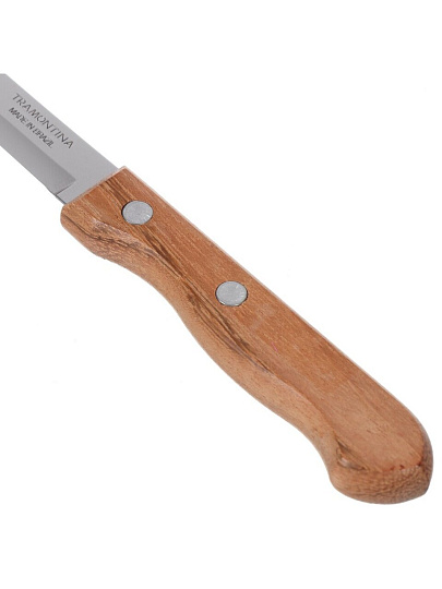 Нож кухонный Tramontina, Dynamic, для овощей, нержавеющая сталь, 8 см, рукоятка дерево, 22310/003-TR