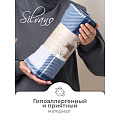 Плед 1.5-спальный, 130х170 см, флис, 100% полиэстер, Silvano, Клетка, синяя клетка - фото 9