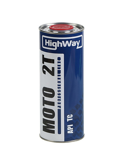 Масло машинное полусинтетическое, для двухтактного двигателя, HighWay, API TC, 1 л, 10011