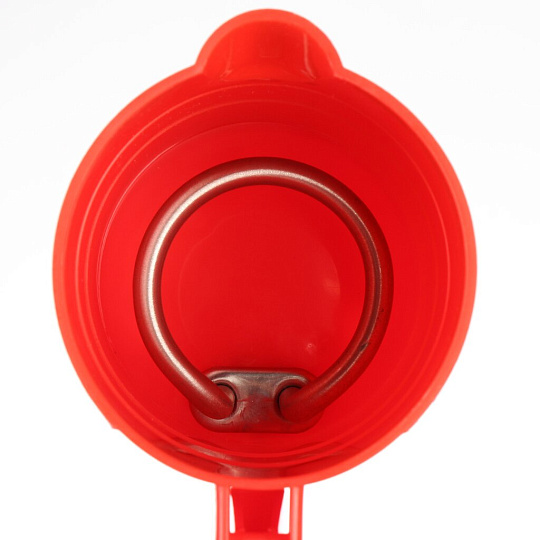 Чайник электрический Vepsmann, VN-113, красный, 0.5 л, 800 Вт, открытый нагревательный элемент, пластик