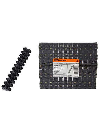 Зажим ЗВИ-5, винтовой, полипропилен, черный, 12 пар, 100°С, 0.75-4 мм², TDM Electric, SQ0510-0032