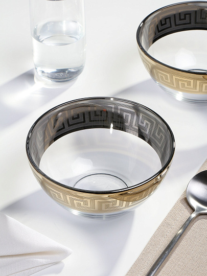 Салатник стекло, круглый, 2 шт, 7.8х7.8 см, подарочная упаковка, Греция, Glasstar, GN4_1449_1