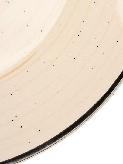 Тарелка обеденная керамика, 27 см, круглая, Фьюжен Миели, Elrington, 225-27021, бежевая