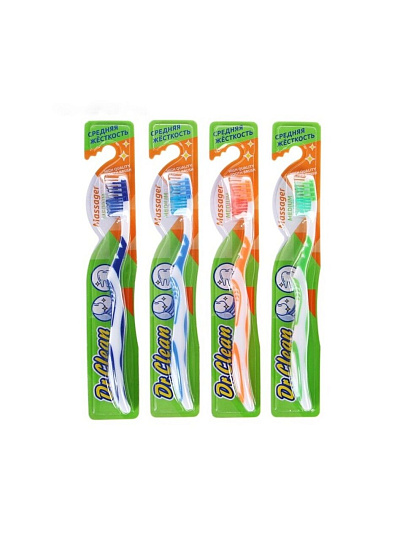 Зубная щетка Доктор Клин, Massager/New X, средней жесткости, в ассортименте