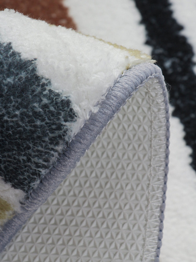 Коврик для ванной и туалета, 0.5х0.8 м, микрофиб, полосатый, Y4-9950