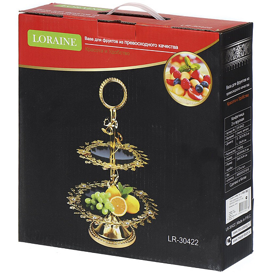 Ваза для конфет, 2 яруса, стекло, на ножке, 34 см, Mayer &amp; Boch, Ванесса-премиум, 30422