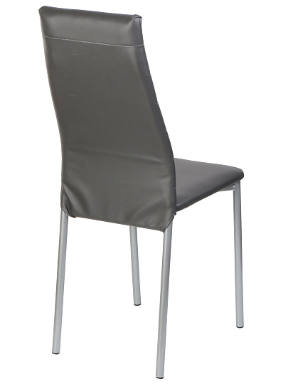 Стул 400х360х460 мм, темный графит на серебре, сиденье квадратное, на металлических ножках, Джокер NEO