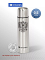 Термос нержавеющая сталь, 0.5 л, универсальная горловина, Daniks, колба нержавеющая сталь, серебристый, SL-50Z - фото 4