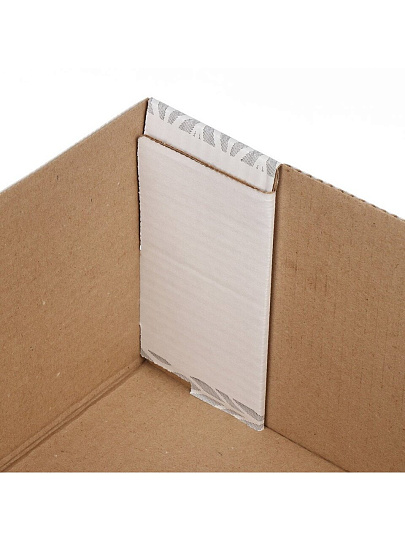 Коробка для хранения, 1 секция, с крышкой, складная, 32х26х17 см, гофрокортон, белый/бурая, Листья, Д20104/№1