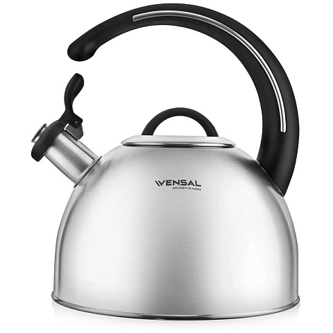 Чайник нержавеющая сталь, 2.7 л, со свистком, матовый, Vensal, Santes, индукция, VS3010