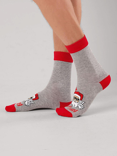 Носки для мужчин, Clever, НГ, меланж серые, р. 27, К6558Л