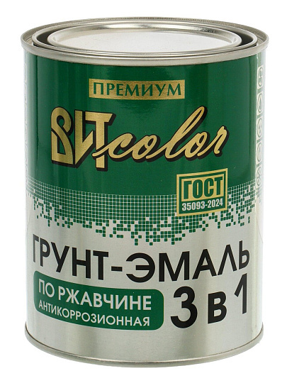 Грунт-эмаль ВИТ, по ржавчине, алкидная, черная, 0.8 кг