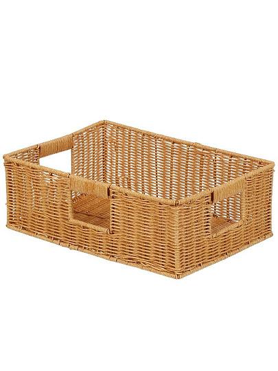 Корзина 38х26х13 см, прямоугольная, плетеная, пластик, Y4-8000