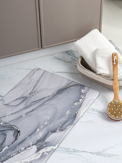 Коврик для ванной, 0.5х0.8 м, ПВХ, мрамор, Y4-9961