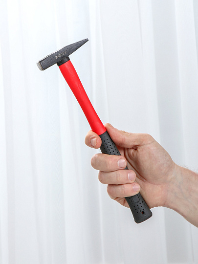 Молоток Bartex, B00008, квадратный боек, рукоятка фибергласовая, 0.1 кг