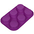 Форма для запекания силикон, 17.5х30 см, прямоугольная, 6 маффинов, фиолетовая, Y3-1317 - фото 2