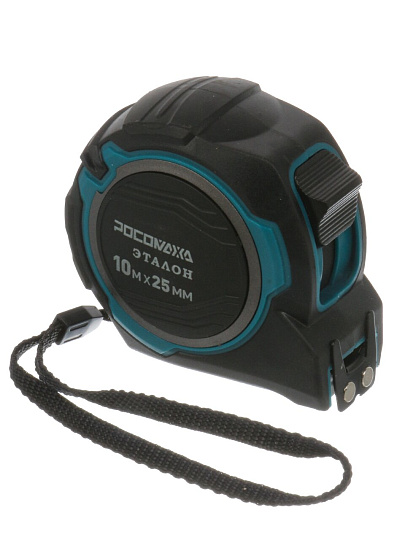 Рулетка 10 м, обрезиненный пластик, магнитный, 25 мм, автостоп, Росомаха, Эталон, 604925