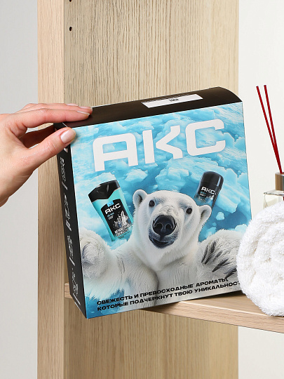 Набор подарочный мужской, АКС, Ice Chill, гель для душа и шампунь 2 в 1 + дезодорант 50 мл, стик