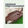 Качели садовые 3-местные, 236.5х138х181.5 см, 280 кг, Olsa, Турин, раскладываются в кровать, с москитной сеткой, коричневые, веточки, с825, металл - фото 18