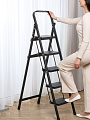 Стремянка 1 секция, 5 ступеней, металл, 150 кг, 37х64х149 см, E080006 - фото 5