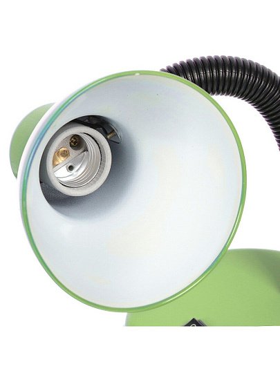 Светильник настольный на подставке, E27, 60 Вт, черный, абажур зеленый, Lofter, 203В-grn/270789