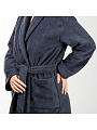 Халат мужской, махровый, 100% хлопок, темно-серый, XL-XXL, 52-54, Silvano - фото 5