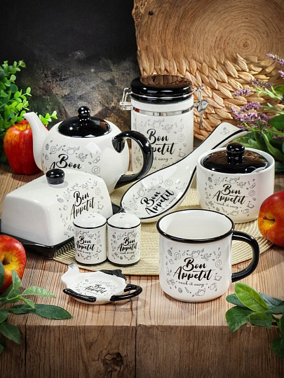 Масленка доломит, 19.7х12.5 см, крышка доломит, Daniks, Бон Аппетит