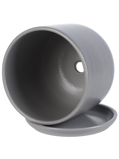 Горшок керамика, 1.5 л, 15х15.5 см, серый, Галактика №3, 008744