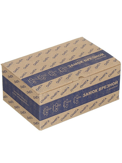 Замок врезной Омега, ЗВ7.01, 00-00000595, ручка в комплекте, цилиндровый, медный