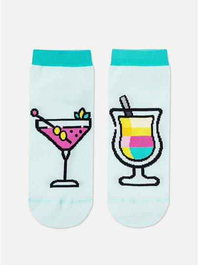 Носки для женщин, Conte, Happy, 247, бледно-бирюзовые, р. 23-25, 19С-114СП