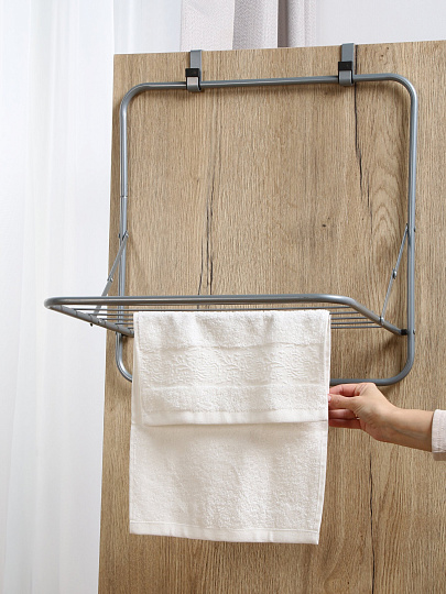 Сушилка для белья на дверь, полотно 3 м, 51х41х61 см, складная, 6 прутьев, 6 кг, навесная, 131701A