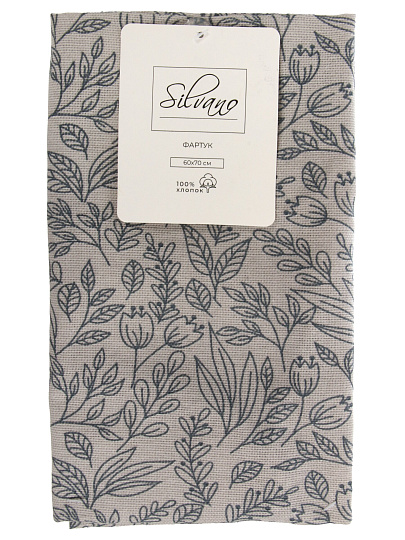 Фартук 60х70 см, 100% хлопок, без кармана, Silvano, Флер