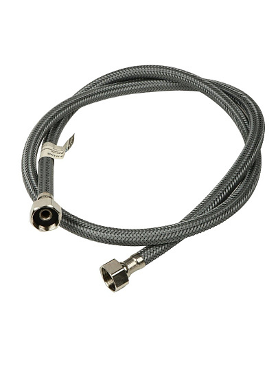 Подводка для воды 1/2"х1 м, г-г, сталь, полиамид, AquaLine