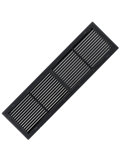 Решетка вентиляционная пластик, переточная, 450х130 мм, графит, Viento, Серия ВР, 4513ВР-графит