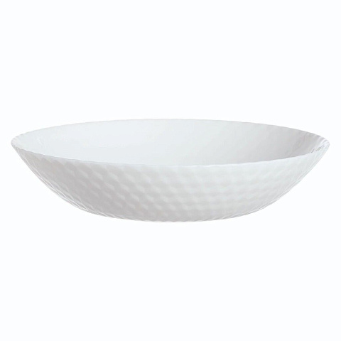 Тарелка суповая, стеклокерамика, 20 см, круглая, Pampille White, Luminarc, Q4656, белая