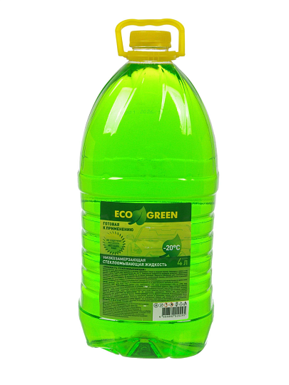 Омыватель стекол Eco Green, зимний, -20 °C, 4 л