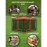 Шатер с москитной сеткой, коричневый, 3х3х2.65 м, четырехугольный, с двойной крышей, сетчатыми стенами и воздушными отверстиями, Green Days - фото 9