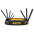 Ключи шестигранные Torx T9-T40, набор 8 шт, TOPEX, 35D959