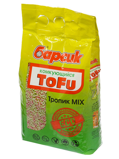 Наполнитель для лотка комкующийся, 4.54 л, Барсик, Тропик Mix