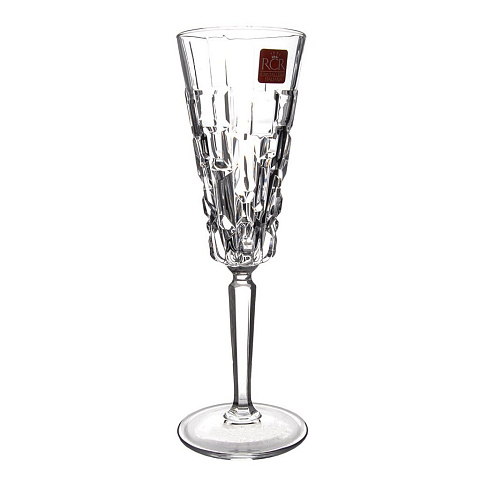 Бокал для шампанского, 190 мл, хрустальное стекло, 6 шт, RCR, Etna, 50611