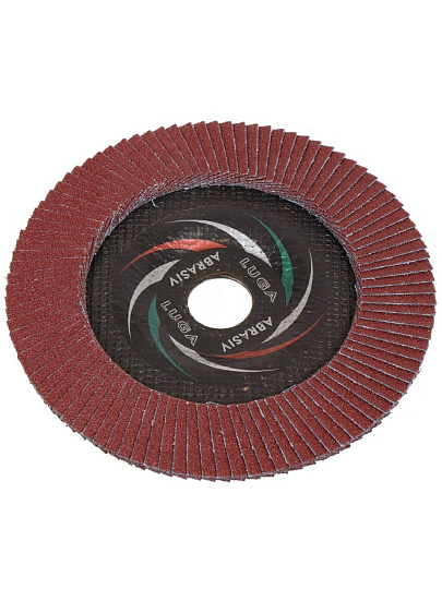 Круг лепестковый торцевой КЛТ2 для УШМ, LugaAbrasiv, диаметр 150 мм, посадочный диаметр 22 мм, зернистость A60, шлифовальный