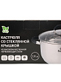 Кастрюля нержавеющая сталь, 1.9 л, крышка стекло, ручки силикон, RasheL, R-190к, индукция - фото 12