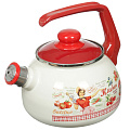 Чайник эмалированный Metrot 152603 Винтаж со свистком, 2.5 л