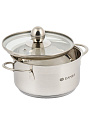 Кастрюля нержавеющая сталь, 1 л, крышка стекло, Daniks, GS-01311-14CA/SD-514, индукция - фото 4